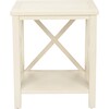 Candence Cross Back End Table, White - Accent Tables - 1 - thumbnail