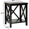 Candence Cross Back End Table, Black - Accent Tables - 3