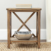 Candence Cross Back End Table, Oak - Accent Tables - 2