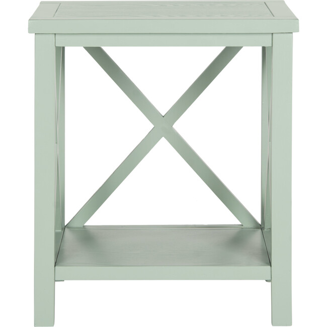 Candence Cross Back End Table, Dusty Green - Accent Tables - 1