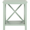 Candence Cross Back End Table, Dusty Green - Accent Tables - 1 - thumbnail