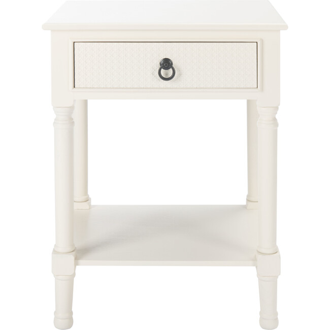 Haines 1-Drawer Accent Table, White