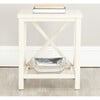 Candence Cross Back End Table, White - Accent Tables - 2