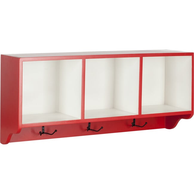 Alice Storage Wall Shelf, Red/White - Wall Décor - 3