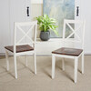 Silio X Back Accent Chair, White/Natural - Accent Seating - 2