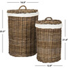 Set of 2 Millen Rattan Round Laundry Baskets - Storage - 5