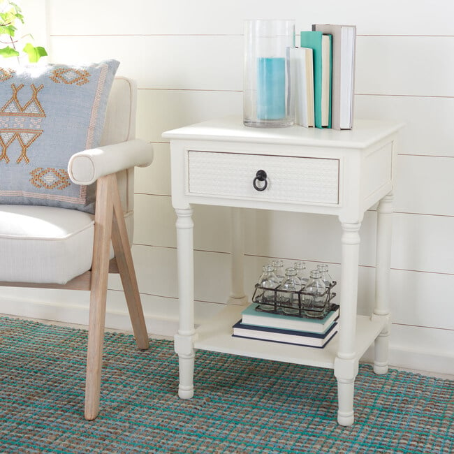 Haines 1-Drawer Accent Table, White - Accent Tables - 2