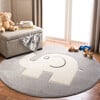 Ellie Elephant Kids' Rug, Grey/Beige - Rugs - 4