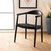 Juneau Leather Woven Accent Chair, Black - Accent Seating - 2