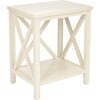 Candence Cross Back End Table, White - Accent Tables - 3