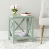 Candence Cross Back End Table, Dusty Green - Accent Tables - 2
