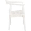 Juneau Leather Woven Accent Chair, White - Accent Seating - 4