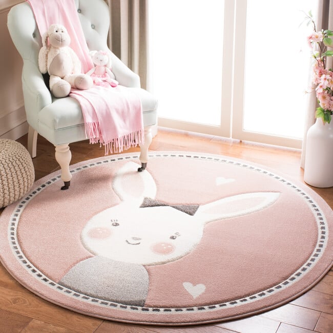 Hazel Bunny Kids' Rug, Blush - Rugs - 4