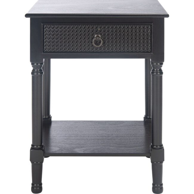 Haines 1-Drawer Accent Table, Black