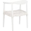 Juneau Leather Woven Accent Chair, White - Accent Seating - 5