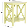Candence Cross Back End Table, Avocado Green - Accent Tables - 4