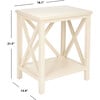 Candence Cross Back End Table, White - Accent Tables - 4