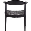 Juneau Leather Woven Accent Chair, Black - Accent Seating - 3