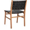 Taika Woven Leather Accent Chair, Black - Accent Seating - 6