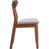 Lucca Retro Cushion Chair, Walnut/Grey - Accent Seating - 5