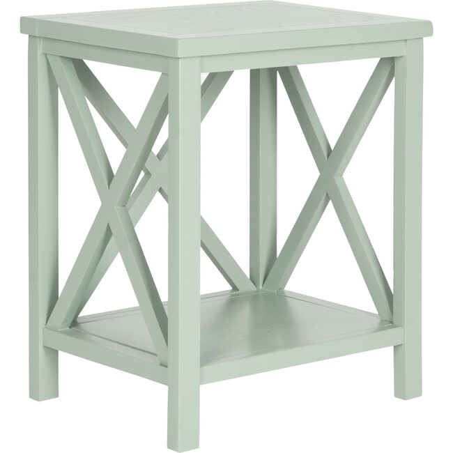 Candence Cross Back End Table, Dusty Green - Accent Tables - 3