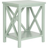Candence Cross Back End Table, Dusty Green - Accent Tables - 3