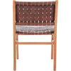 Taika Woven Leather Accent Chair, Cognac - Accent Seating - 7