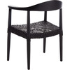 Juneau Leather Woven Accent Chair, Black - Accent Seating - 5