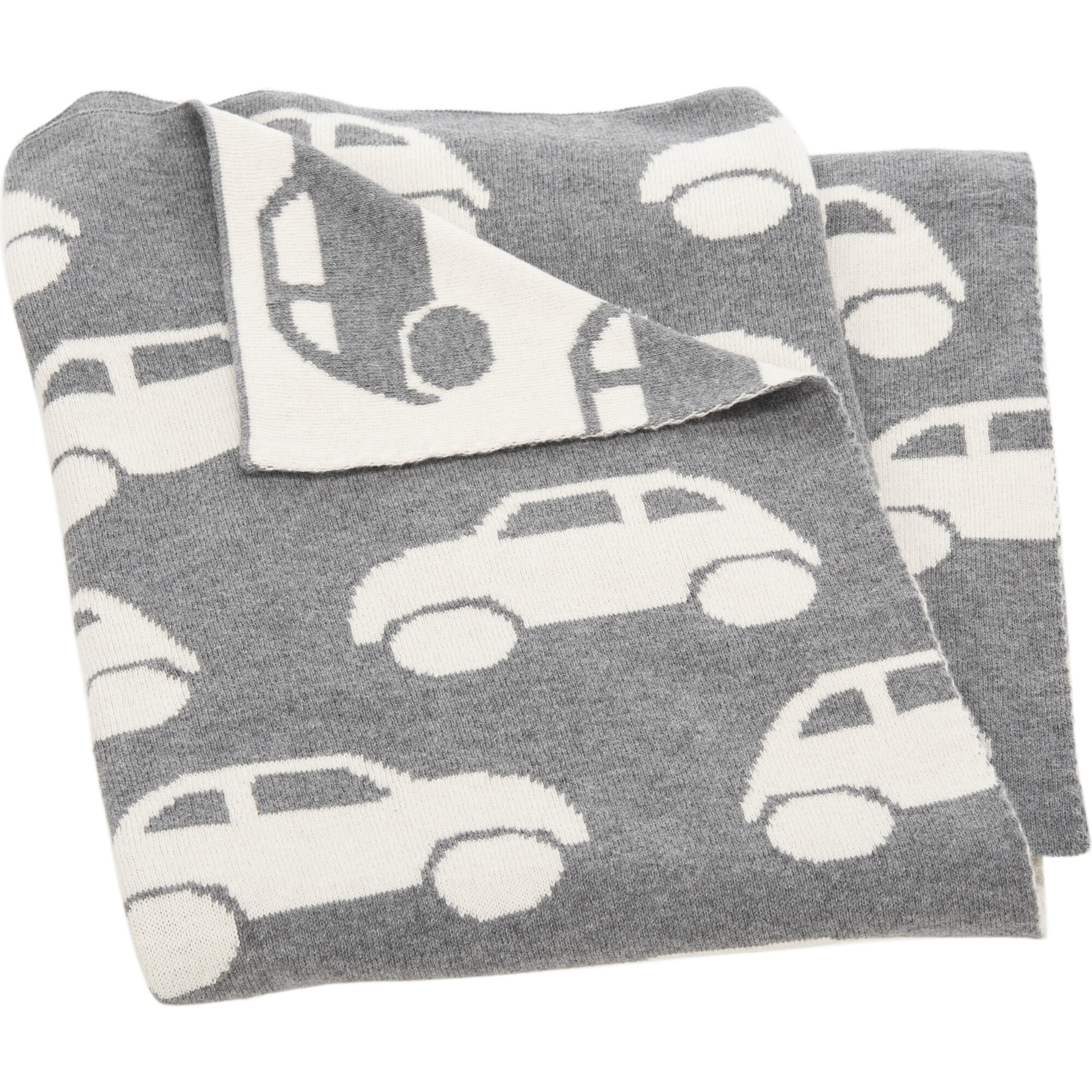 Herbie Baby Throw Blanket, Grey - Blankets - 1