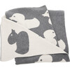 Duckie Baby Throw Blanket, Grey - Blankets - 1 - thumbnail