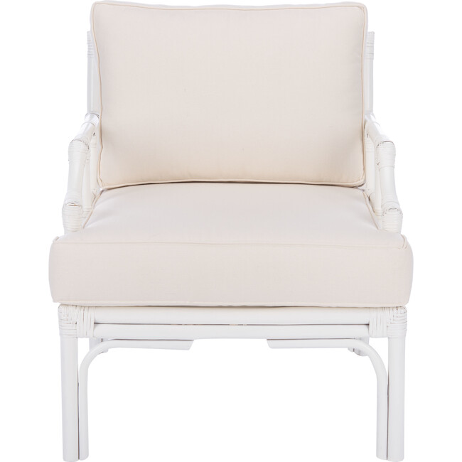 Kazumi Accent Chair with Cushion, White