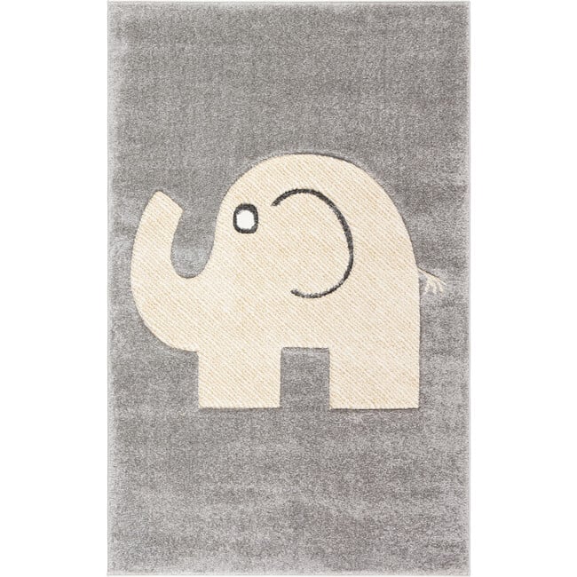 Ellie Elephant Kids' Rug, Grey/Beige - Rugs - 8