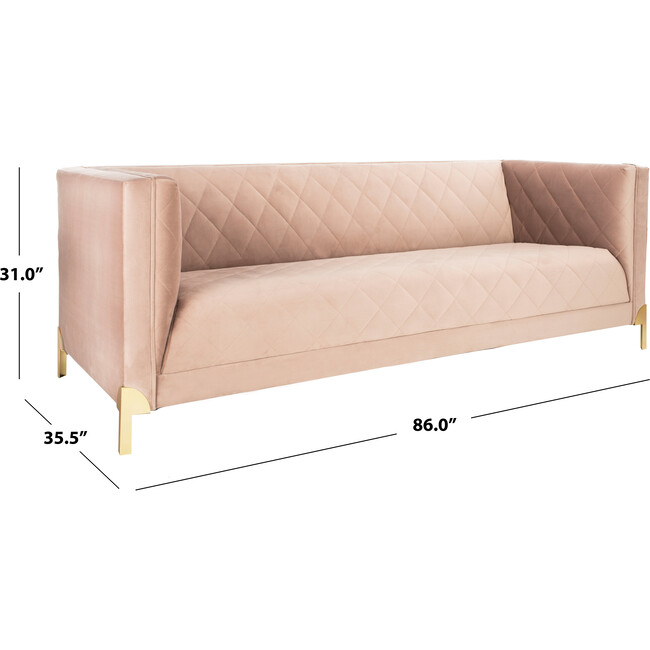 Luanna Diamond Trellis Sofa, Rose - Accent Seating - 8