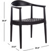 Juneau Leather Woven Accent Chair, Black - Accent Seating - 6