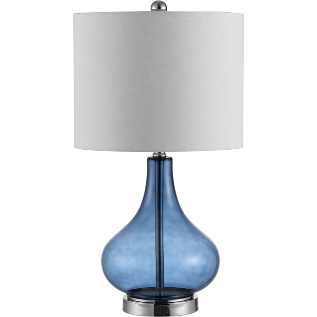 Brooks Glass Table Lamp, Blue