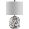 Wallace Ceramic Table Lamp, Blue/White - Lighting - 1 - thumbnail