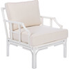 Kazumi Accent Chair with Cushion, White - Accent Seating - 3