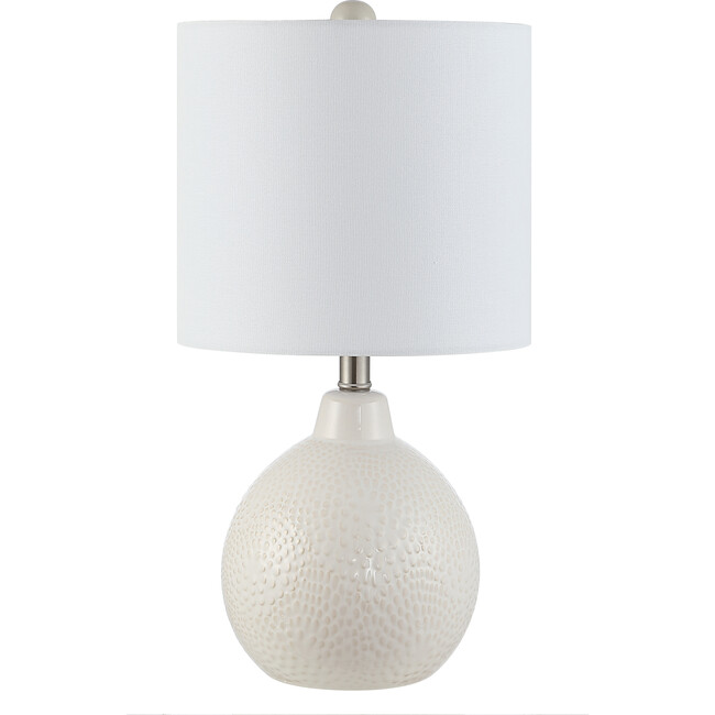 Memphis Ceramic Table Lamp, Ivory