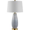 Eliana Ceramic Table Lamp, Blue Organic Stripe - Lighting - 1 - thumbnail