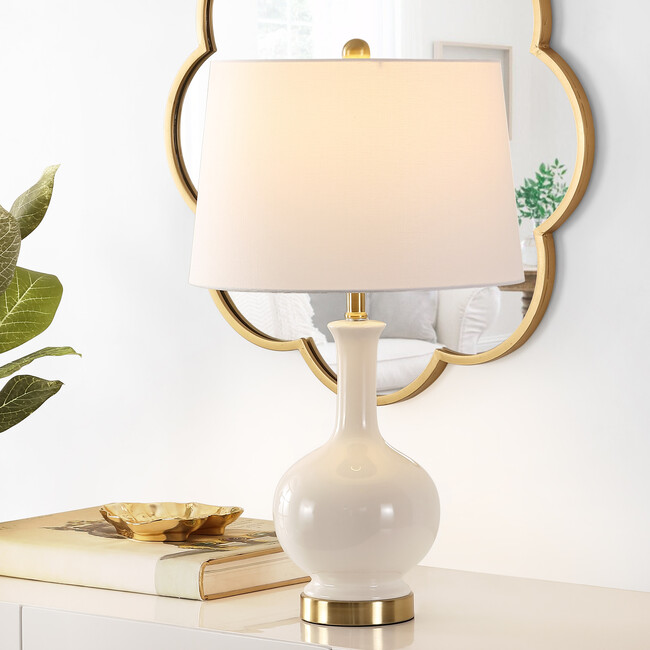 Bowie Ceramic Table Lamp, Ivory - Lighting - 2