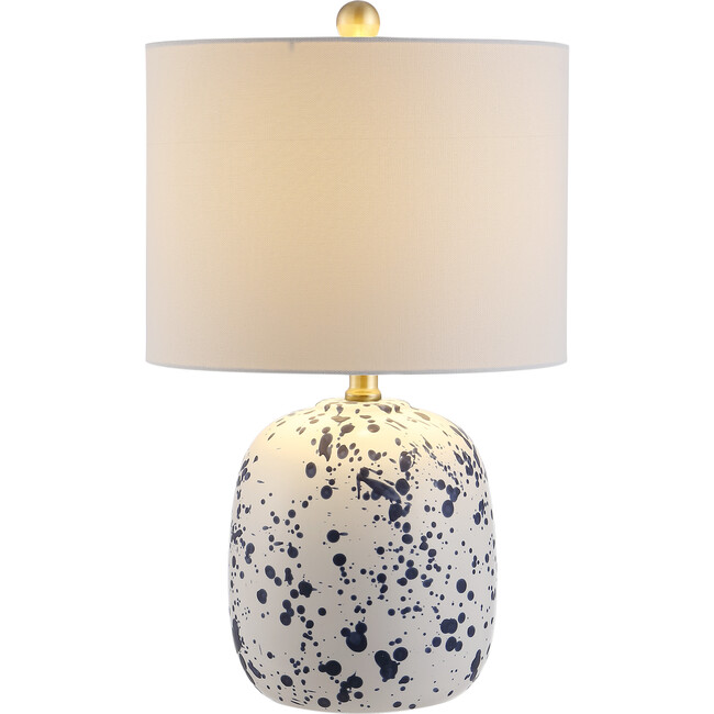 Wallace Ceramic Table Lamp, Blue/White