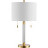 Bixby Table Lamp, Clear/Brass - Lighting - 1 - thumbnail