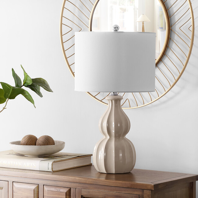 Wade Ceramic Table Lamp, Ivory - Lighting - 3