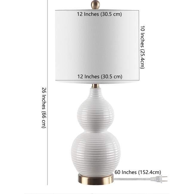 Emery Mosaic Table Lamp, Ivory - Lighting - 5
