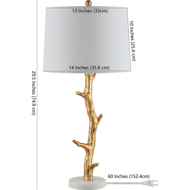 Olenna Resin Table Lamp, Gold - Lighting - 5