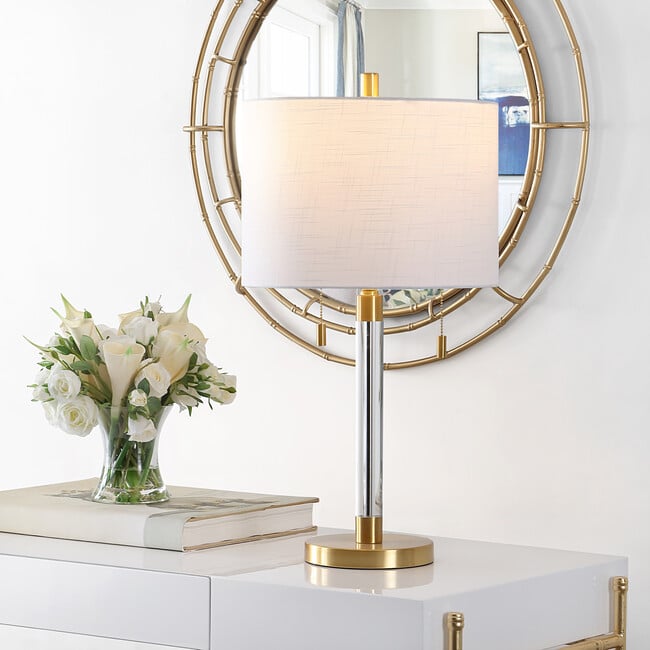 Bixby Table Lamp, Clear/Brass - Lighting - 2