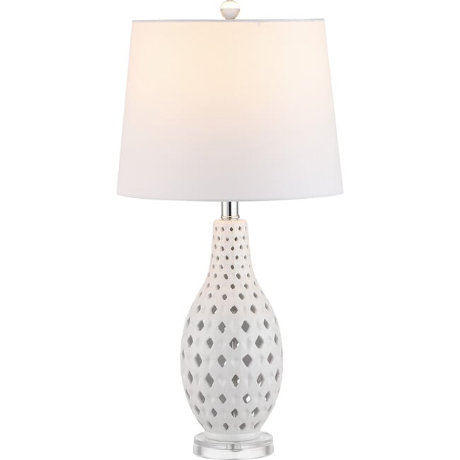 Harlem Ceramic Table Lamp, White - Lighting - 4