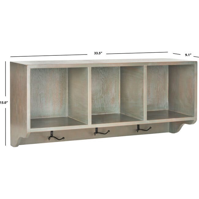 Alice Storage Wall Shelf, Ash Grey - Wall Décor - 4