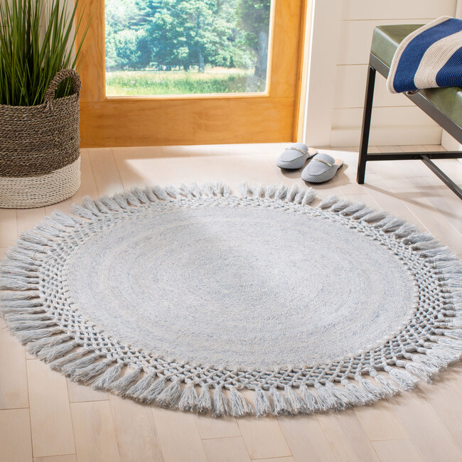 Sahara Taylor Round Rug, Blue - Rugs - 2