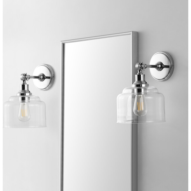 Set of 2 Lansor Wall Sconces, Chrome - Lighting - 4